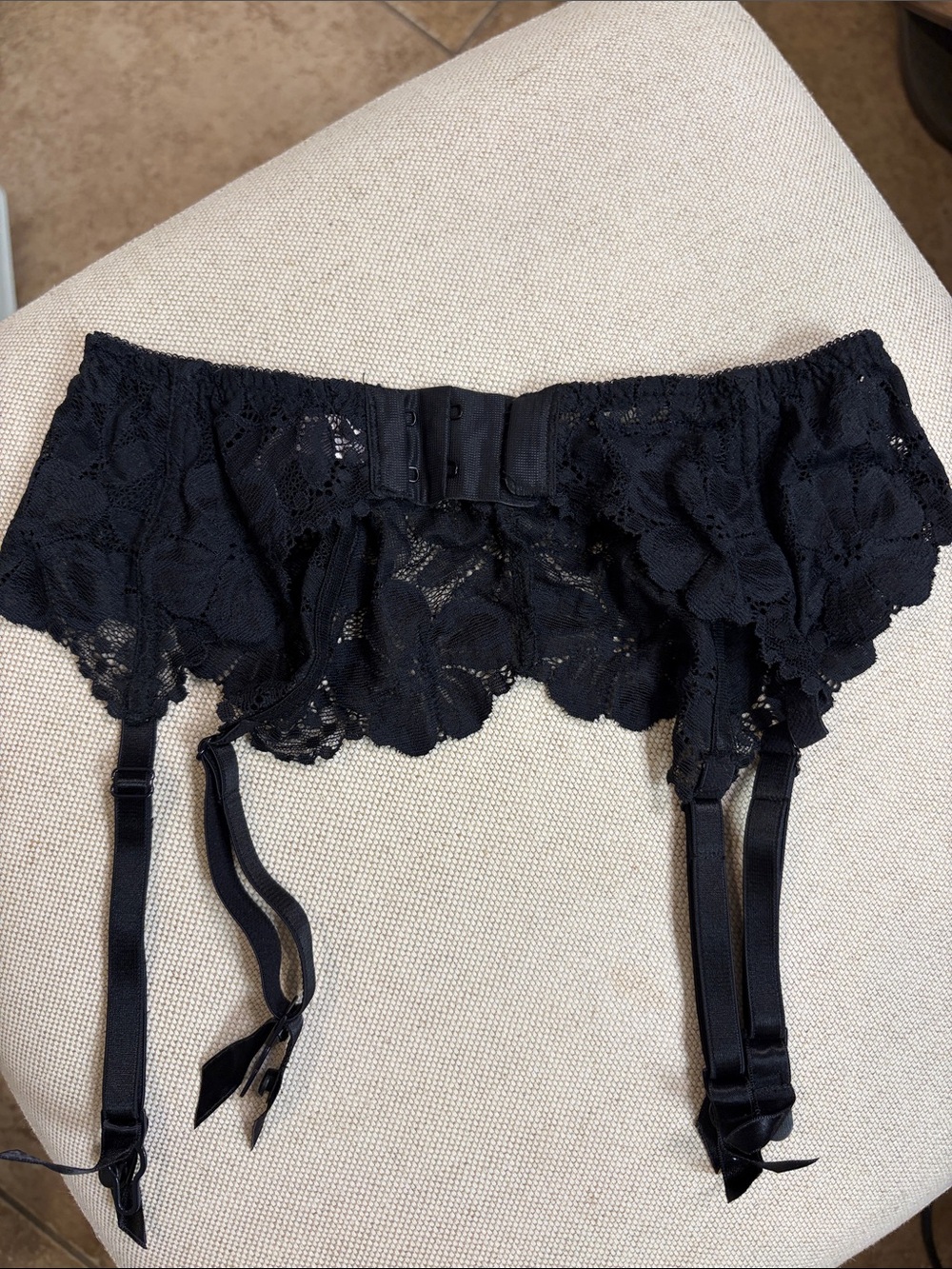 Victoria's Secret Black Lace Garter Belt - Picture 2 of 5